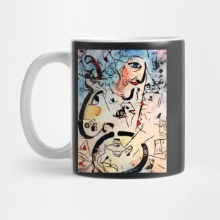 Miro meets Chagall (Le profil et l'enfant rouge) Mug